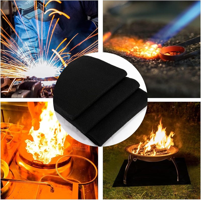 Big Gun HVAC Tools 3200℉ Fire Resistant Welding Blanket Fireproof - 12" x 36" Rectangular Carbon Felt Soldering Mat, 5mm Thicken Flame Retardant Insulation Pad (2 Pcs) - Image 5